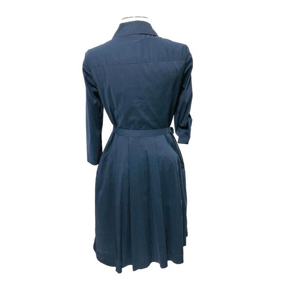 TORY BURCH Shirt Dress cotton blend poplin shift dress 2 Pockets. Side Zip Bin16 - Picture 5 of 8